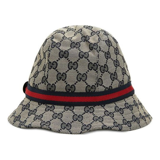(PS) Gucci GG Canvas Fedora With Web 'Beige Blue' 411790-4HD09-2168