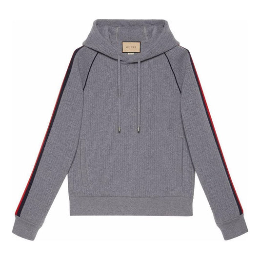Gucci Hooded sweatshirt with Web 'Grey' 673623-XJDU4-1093