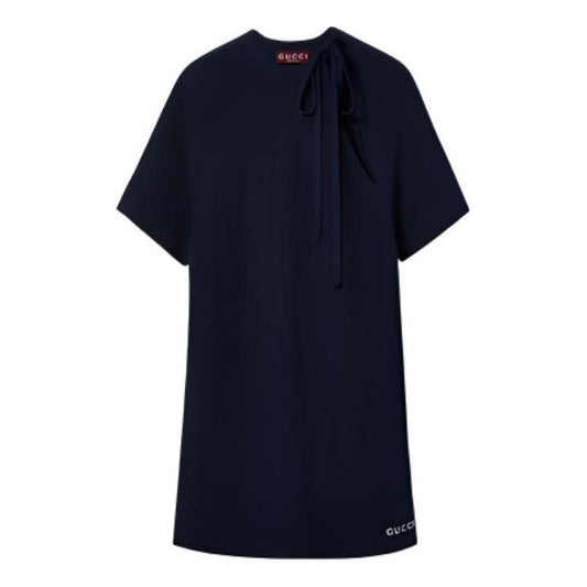 (WMNS) Gucci Chunky Rib Cotton Dress 'Dark Blue' 786470-XKD2S-4003