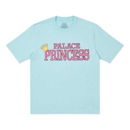 PALACE Princess Alphabet Pattern Short Sleeve Unisex Light Blue P20TS165