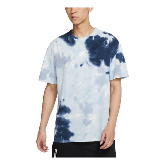 Nike Sportswear Tie Dye Printing Loose Sports Short Sleeve Blue DD2721-104