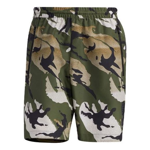 adidas Ub Sht Wv Camo Sports Stylish Camouflage Shorts Green GP0835