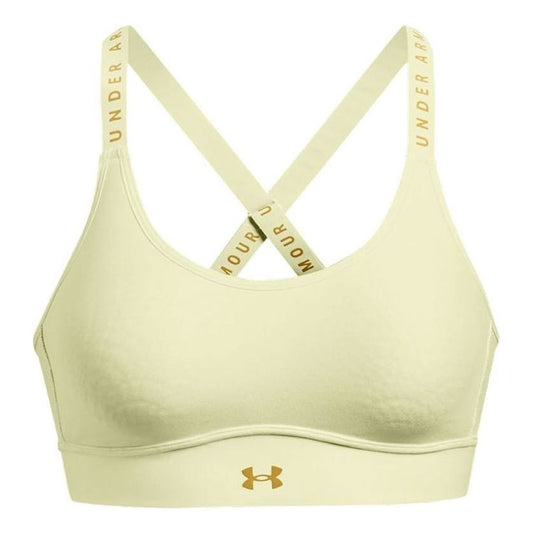 (WMNS) Under Armour Infinity Mid Covered Sports Bra 'Lemon Yellow' 1363353-785