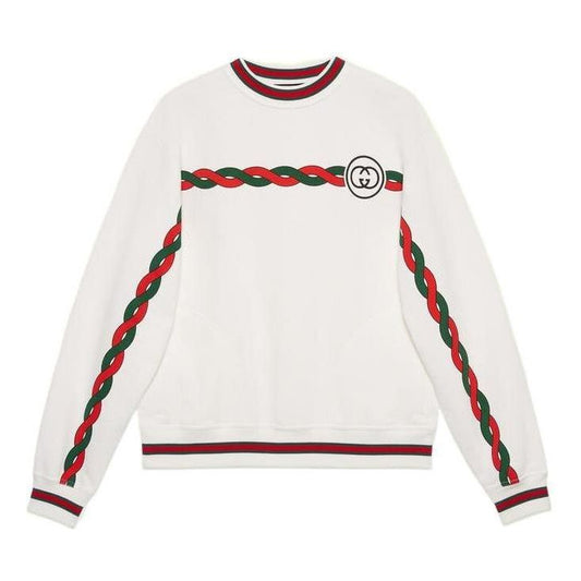Gucci Cotton Sweatshirt With Interlocking G 'White' 692351-XJD7R-9125