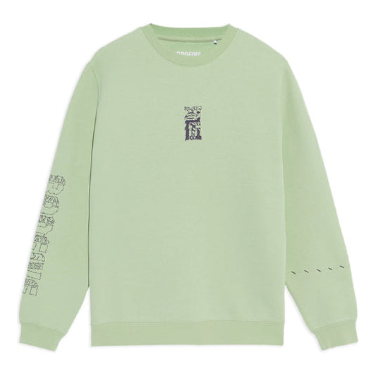 Li-Ning BADFIVE Sports Basketball Series Printing Sports Round Neck Pullover 'Green' AWDS135-5