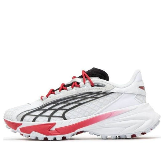 (WMNS) PUMA Spirex Motogame Sneakers 'White Red Silver Mist' 397272-01