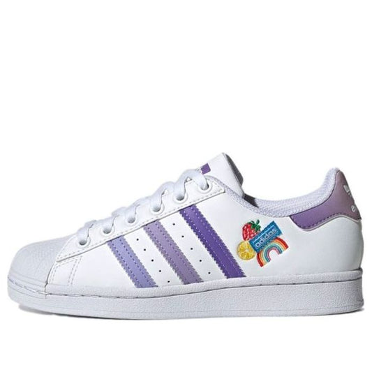 (GS) adidas originals Superstar 'White Purple' GY3313
