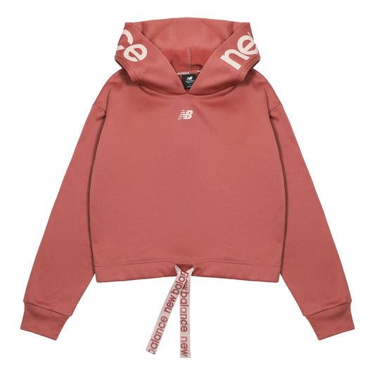 (WMNS) New Balance Logo Fleece Hoodie Asia Sizing 'Rose Red' AWT13175-MIN