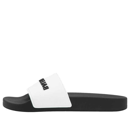 (WMNS) Balenciaga Pool Slides 'White Black' 565547W1S879010