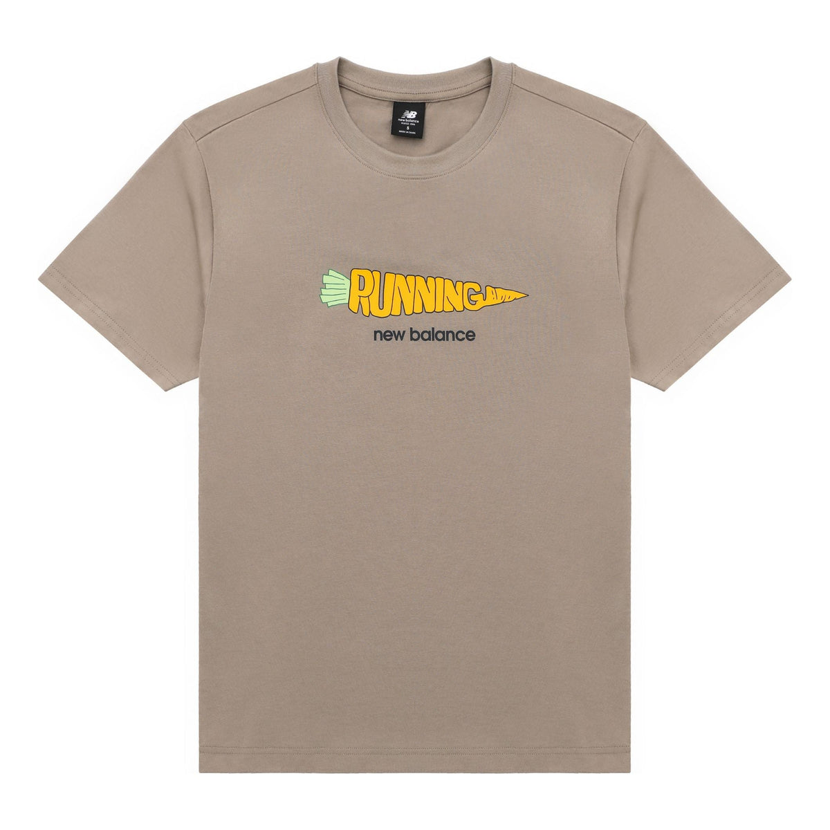 New Balance Running Graphic Tee Asia Sizing 'Brown Orange' AMT31331-DRI