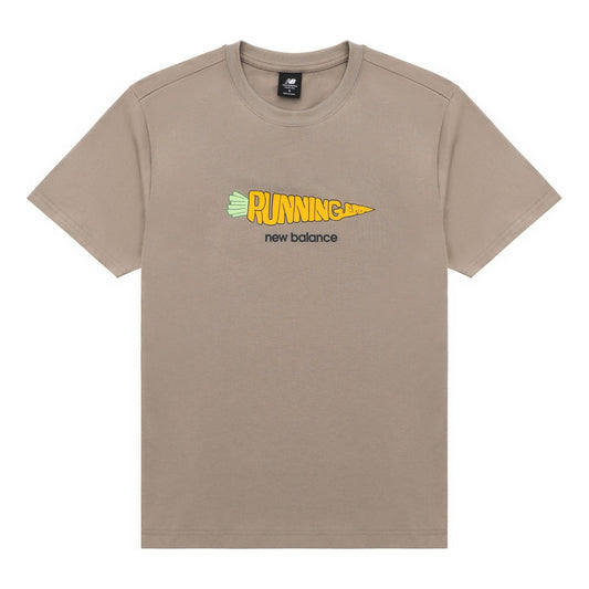 New Balance Running Graphic Tee Asia Sizing 'Brown Orange' AMT31331-DRI