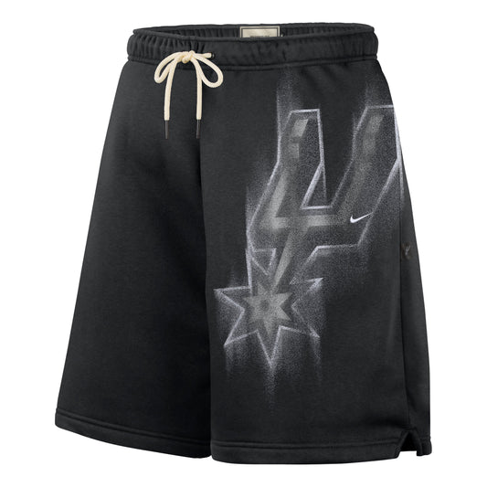 Nike San Antonio Spurs Standard Issue 6" Fleece Shorts 'Black White' IQ1543-010 - Nike Professional Edition