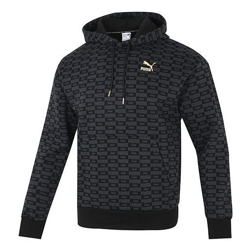 PUMA Luxe Aop Full Print Logo Knit Black 534409-01