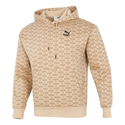 PUMA Luxe Aop Full Print Logo Knit Khaki 534409-20