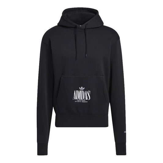 Men's adidas originals Embroidered Logo Sports Pullover Black H32327