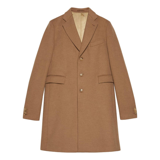 Gucci Camelhair Coat With Gucci Cities Label 'Light Brown' 753089-ZAHGS-2250