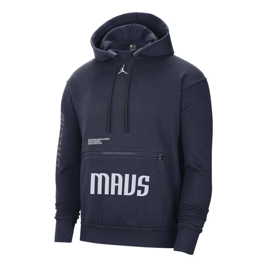 Air Jordan Dallas Mavericks Courtside Statement Edition NBA Fleece Pullover Hoodie 'Navy' DR7000-419