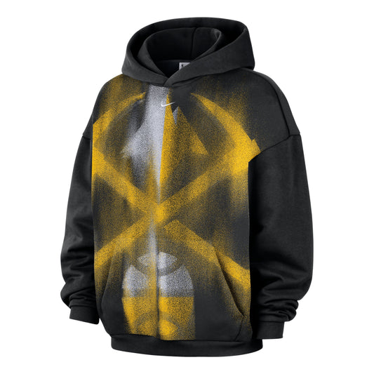 Nike Denver Nuggets Standard Issue Therma-FIT Fleece Hoodie 'Black White' IQ2477-010 - Nike Professional Edition