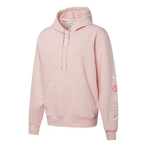(WMNS) PUMA Small Logo Hoodie 'Light Pink' 534417-36
