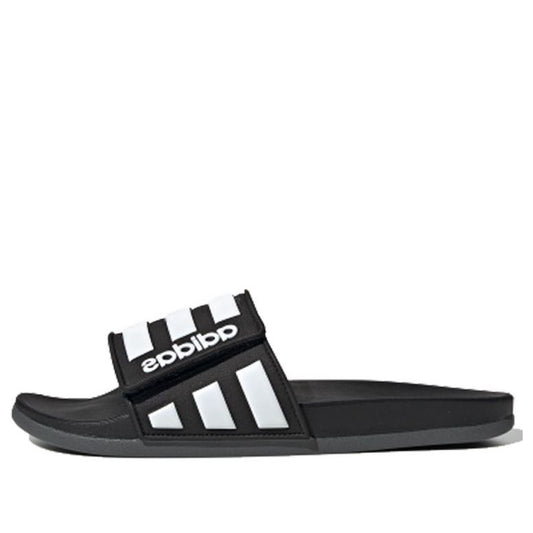 adidas Adilette Comfort ADJ 'Black White' EG1344