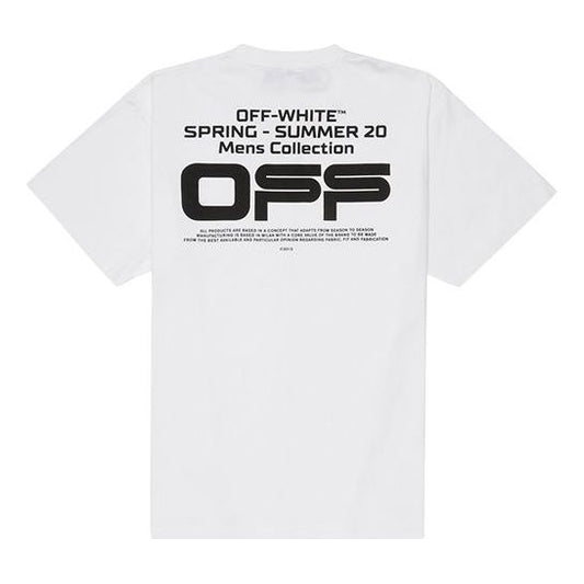 Off-White SS20 Wavy Line White Short Sleeve Oversize OMAA038R201850040110