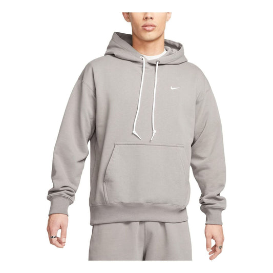 Nike Solo Swoosh Fleece Pullover Hoodie 'Grey' DX0814-029