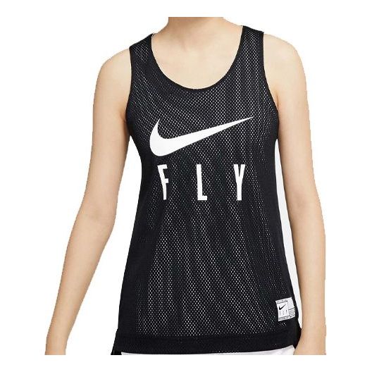 (WMNS) Nike Swoosh Fly Reversible Basketball Jersey 'Black White' CK6608-010