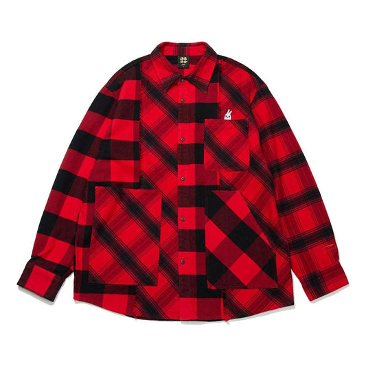 Li-Ning Rijindoujin Leisure Plaid Shirt 'Red' ASHT001-1
