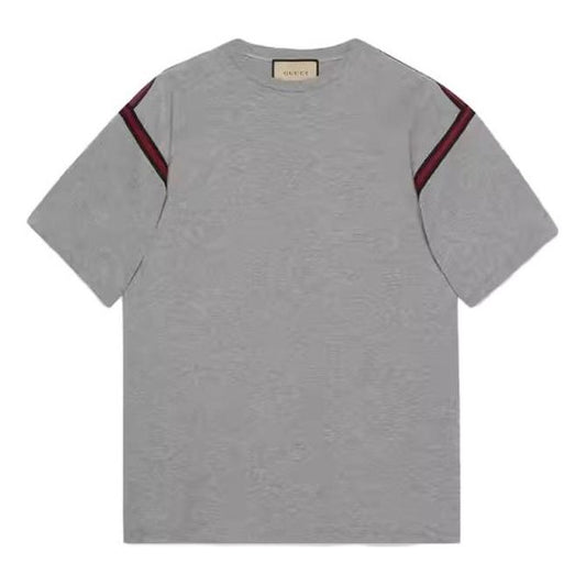 Gucci Cotton Jersey T-shirt With Web 'Grey' 768443-XJF7G-1056