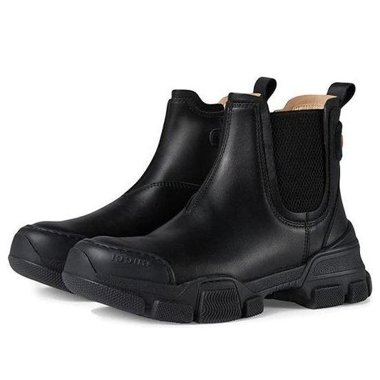 (GS) Gucci Leather Ankle Boot 'Black' 629739-DTN50-1000