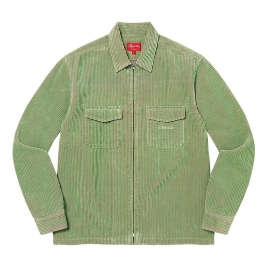Supreme 2-Tone Corduroy Zip Up Shirt 'Green' SUP-SS23-068