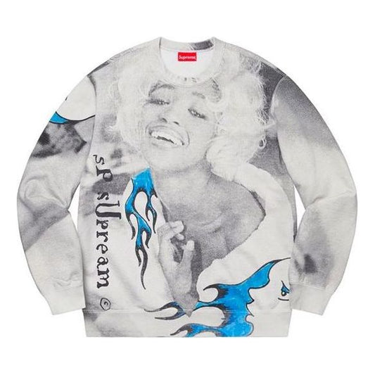 Supreme Naomi Crewneck 'White Grey Blue' SUP-SS20-704