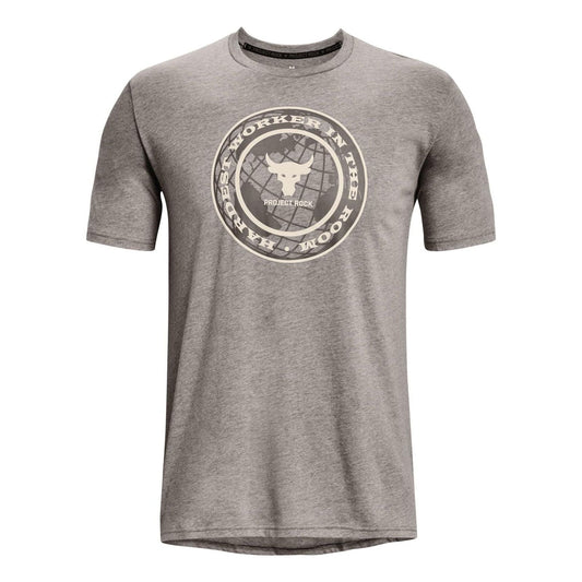 Under Armour Project Rock Globe Short Sleeve T-shirt 'Grey' 1373746-295