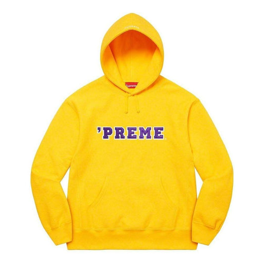 Supreme 'Preme Hooded Sweatshirt 'Yellow Purple' SUP-FW22-624