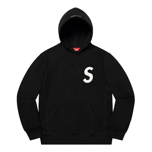 Supreme S Logo Hooded Sweatshirt 'Black White' SUP-SS20-003