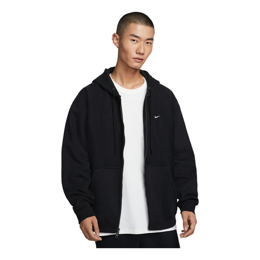 Nike Solo Swoosh Full-Zip Fleece Hoodie 'Black' HV1085-010