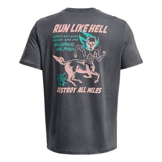 Under Armour Run Like Hell Graphic T-shirt 'Pitch Grey' 1376972-012