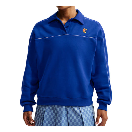 (WMNS) Nike Court Collection Fleece T-Shirt 'Old Royal' IU3253-417