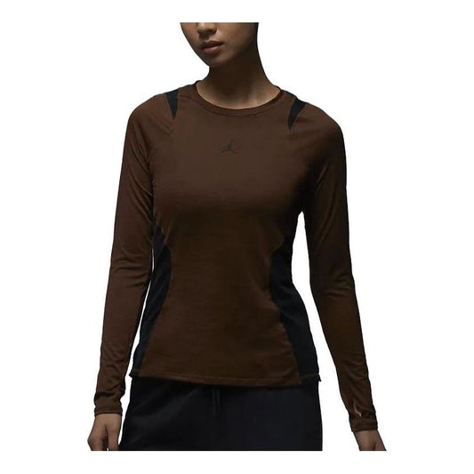 (WMNS) Air Jordan Long Sleeve Base Layer 'Brown' FD7383-259