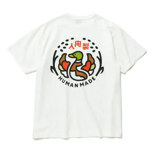 HUMAN MADE Ningen-Sei Indigo Pocket T-shirt 'White' HM23CS035