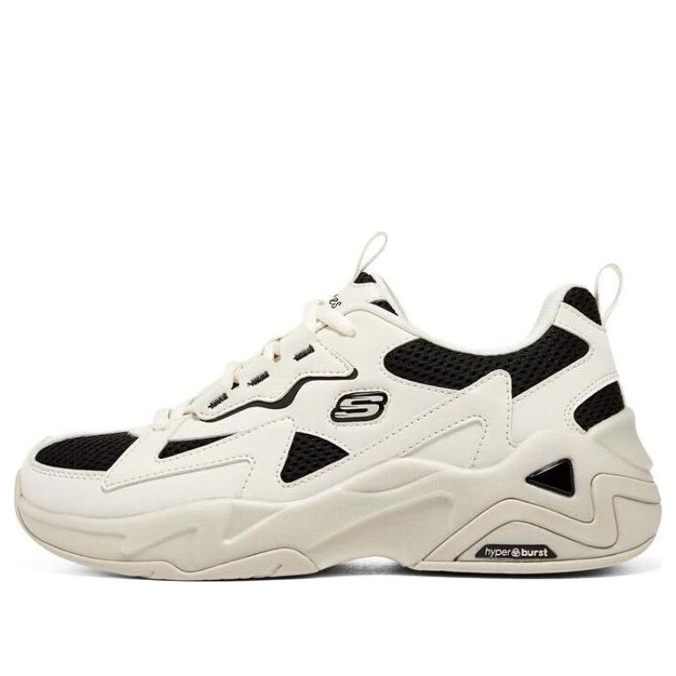 (WMNS) Skechers D'LITES Hyper Burst 'Cream Black' 896178-NTBK