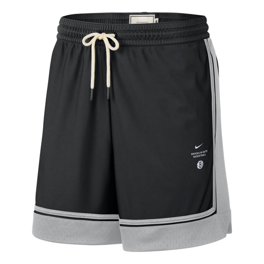 Nike Brooklyn Nets Standard Issue 6" Shorts 'Black Flat Silver' IQ1675-010 - Nike Professional Edition