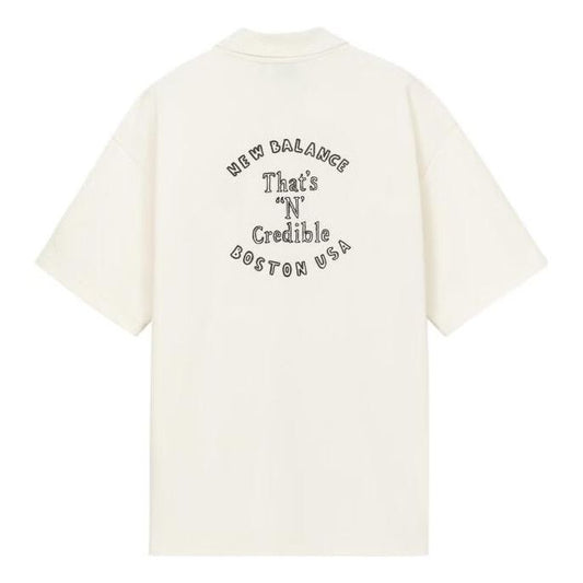New Balance Casual Polo T-Shirt Asia Sizing 'White' 5FD26161-IV