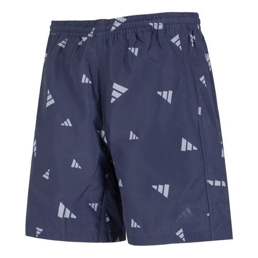 adidas M Prsve Board S Logo Full Print Athleisure Casual Sports Woven Shorts Blue HD0069