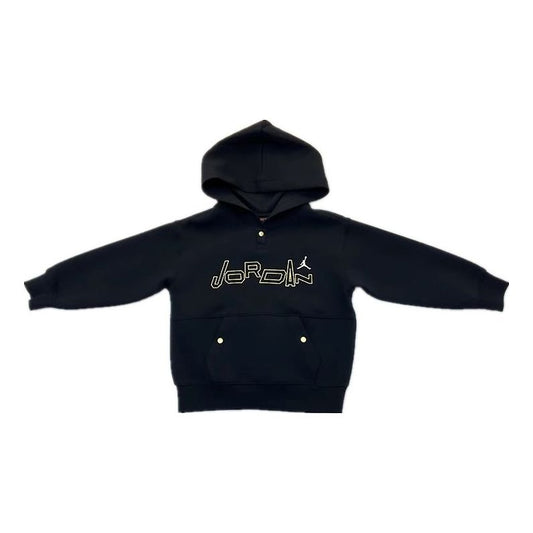 (GS) Air Jordan Take Flight Snap Cuff Pullover Hoodie 'Black' FZ1910-010