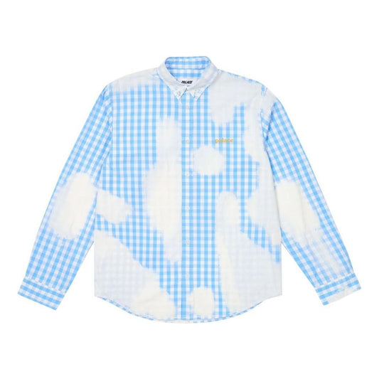 Palace SS24 Bleached Out Shirt 'Blue' P26SHT026