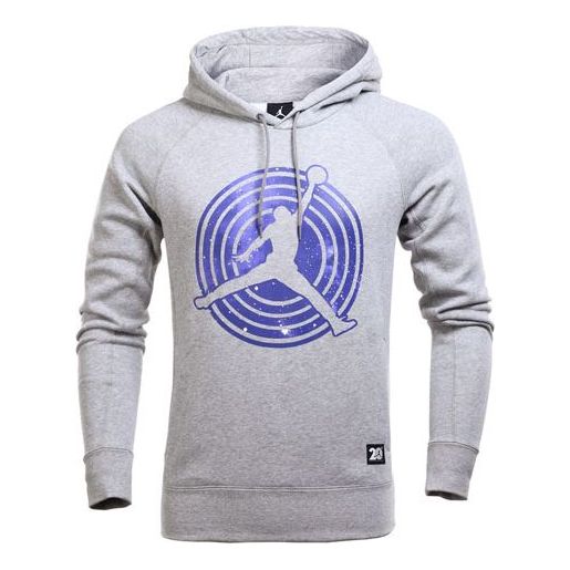 Air Jordan 11 Fleece Hoodie 'Grey Purple' 823715-063