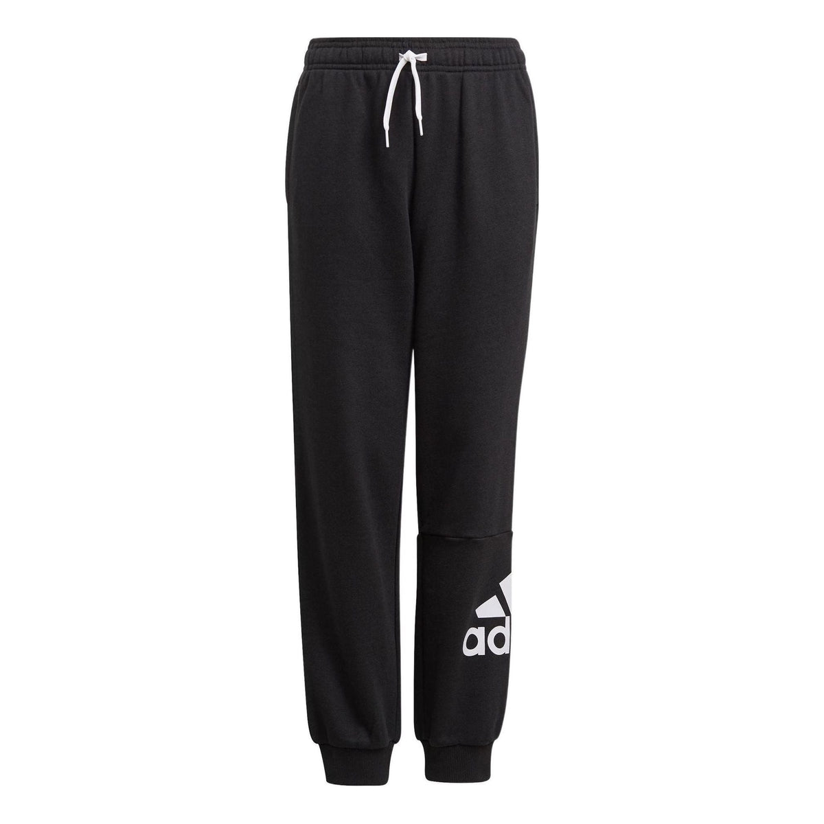 (GS) adidas Essentials French Terry Pants Asia Sizing 'Black White' GN4033