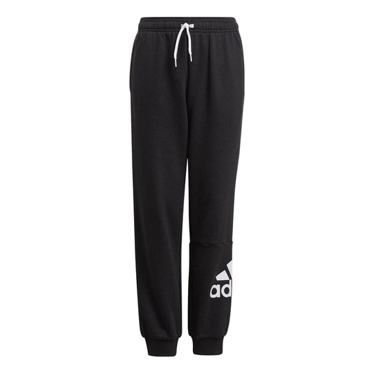 (GS) adidas Essentials French Terry Pants Asia Sizing 'Black White' GN4033