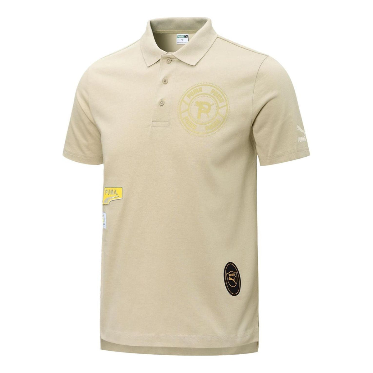 PUMA Mix Badge Polo Shirt 'Beige' 537039-64